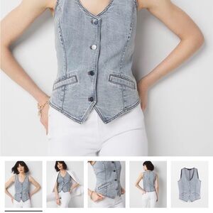 White House Black Market Denim Vest